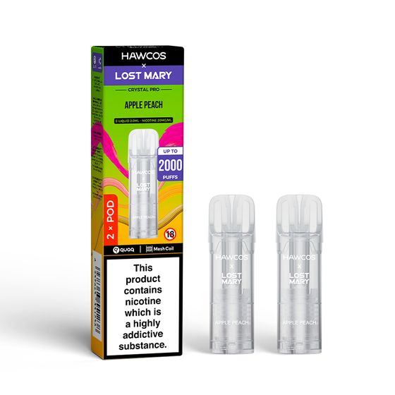 HAWCOS × LOST MARY Crystal Pro Prefilled Pod 2ML × 2 (UK) 1PC UK supplier