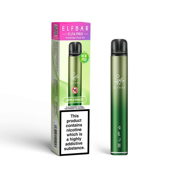 wholesale [NEW] ELFBAR ELFA PRO V2 Prefilled Pod Starter Kit Flavor: Aurora Green+Apple Peach