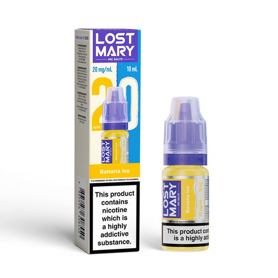 LOST MARY Nic Salts E-Liquids 10ml Strength: 2% Nic ENG | Flavor: Banana Ice cheap