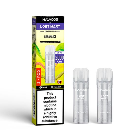 UK store HAWCOS × LOST MARY Crystal Pro Prefilled Pod 2ML × 2 (UK) 1PC