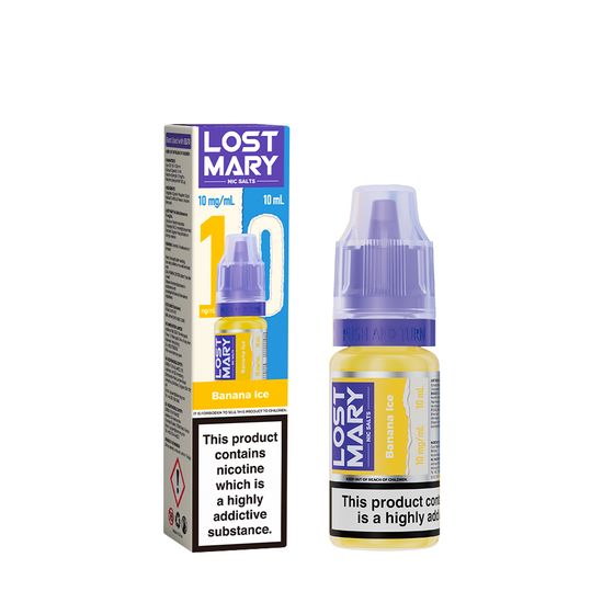 authentic LOST MARY Nic Salts E-Liquids 10ml Strength: 1% Nic ENG | Flavor: Banana Ice
