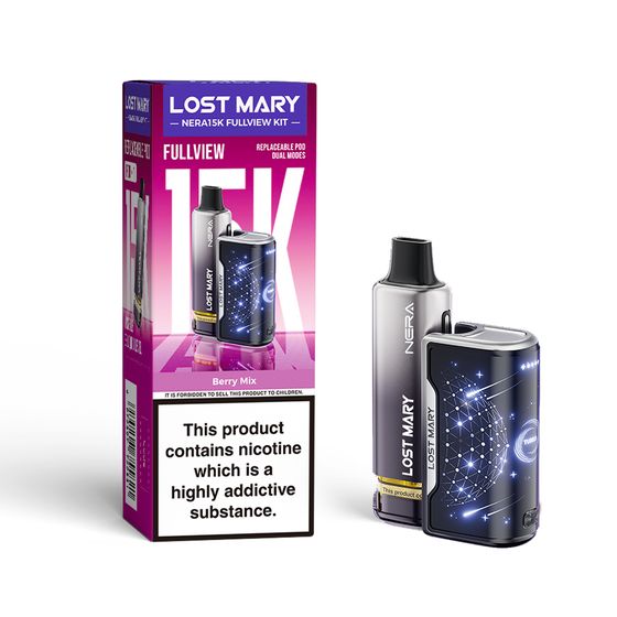 UK store LOST MARY NERA15K Refillable Kit (UK) 1PC Flavor: Berry Mix