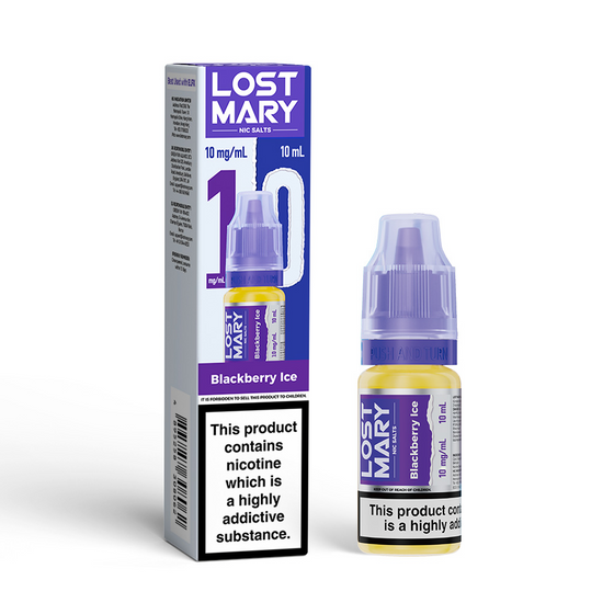 LOST MARY Nic Salts E-Liquids 10ml Strength: 1% Nic ENG | Flavor: Blackberry Ice UK store