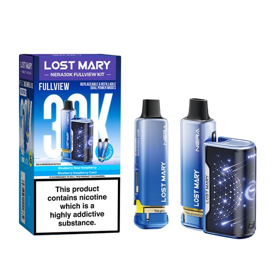 LOST MARY NERA30K FULLVIEW Refillable Pod Kit (UK) 1PC Strength: 2% Nic ENG | Flavor: Blue Edition for wholesale