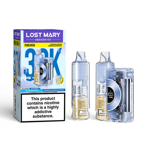 UK shop [NEW] LOST MARY NERA30K PUREVIEW Refillable Pod Kit Flavor: Blue Edition