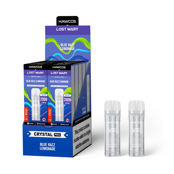 HAWCOS × LOST MARY Crystal Pro Prefilled Pod 2ML × 2 (UK) 1PC for wholesale