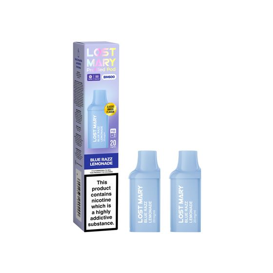 [NEW] LOST MARY BM600 Prefilled Pod × 2 Strength: 2% Nic ENG | Flavor: Blue Razz Lemonade UK shop