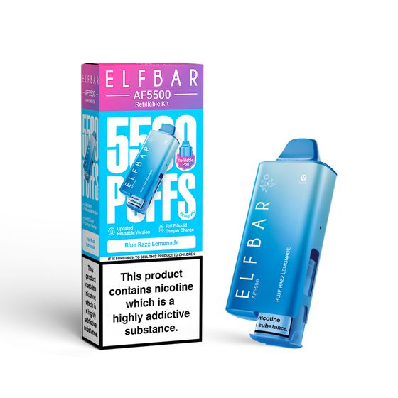 [NEW] ELFBAR AF5500 Refillable Kit (UK) Flavor: Blue Razz Lemonade authentic