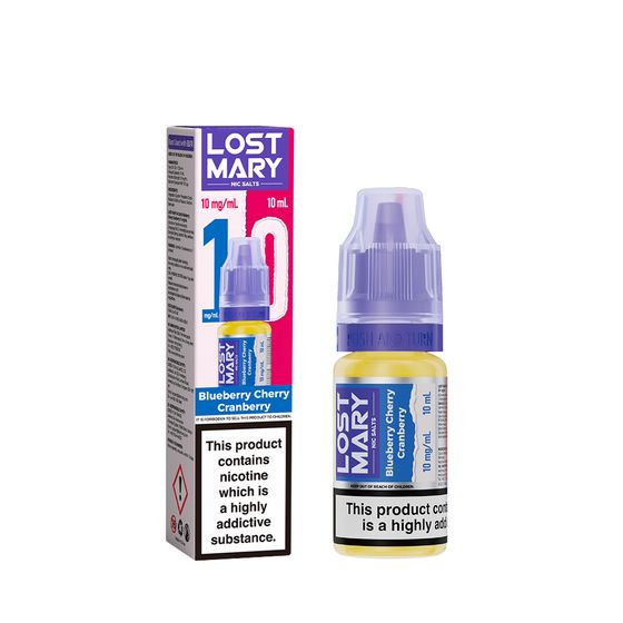 LOST MARY Nic Salts E-Liquids 10ml Strength: 1% Nic ENG | Flavor: Blueberry Cherry Cranberry for wholesale
