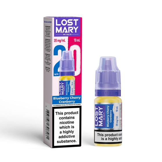 LOST MARY Nic Salts E-Liquids 10ml Strength: 2% Nic ENG | Flavor: Blueberry Cherry Cranberry UK store