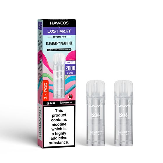 wholesale price HAWCOS × LOST MARY Crystal Pro Prefilled Pod 2ML × 2 (UK) 1PC