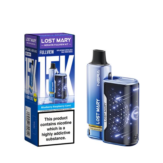 UK wholesale LOST MARY NERA15K Refillable Kit Flavor: Blueberry Raspberry Gami