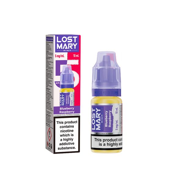 UK store LOST MARY Nic Salts E-Liquids 10ml Strength: 0.5% Nic ENG | Flavor: Blueberry Raspberry