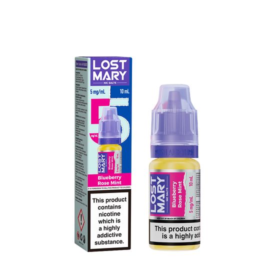 LOST MARY Nic Salts E-Liquids 10ml Strength: 0.5% Nic ENG | Flavor: Blueberry Rose Mint authentic