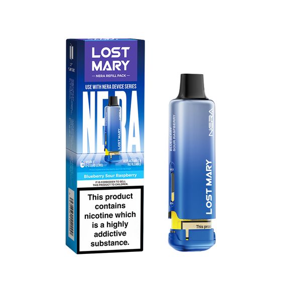 LOST MARY NERA Refill Pack (UK) 1PC Strength: 2% Nic ENG | Flavor: Blueberry Sour Raspberry UK store