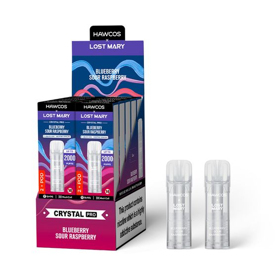 UK supplier HAWCOS × LOST MARY Crystal Pro Prefilled Pod 2ML × 2 (UK) 1PC