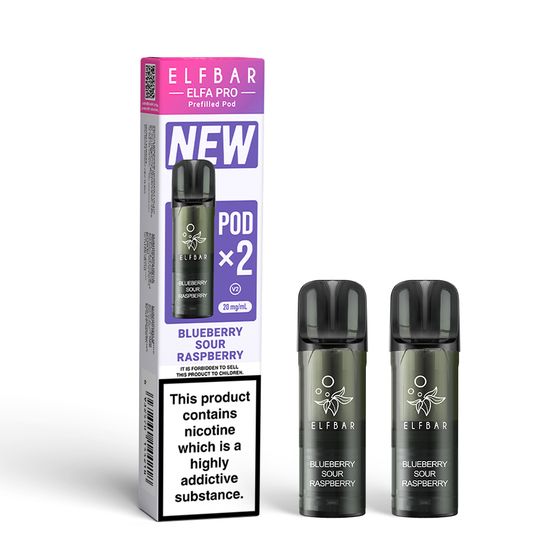 wholesale [NEW] ELFBAR ELFA PRO V2 Prefilled Pod×2 (UK) Flavor: Blueberry Sour Raspberry