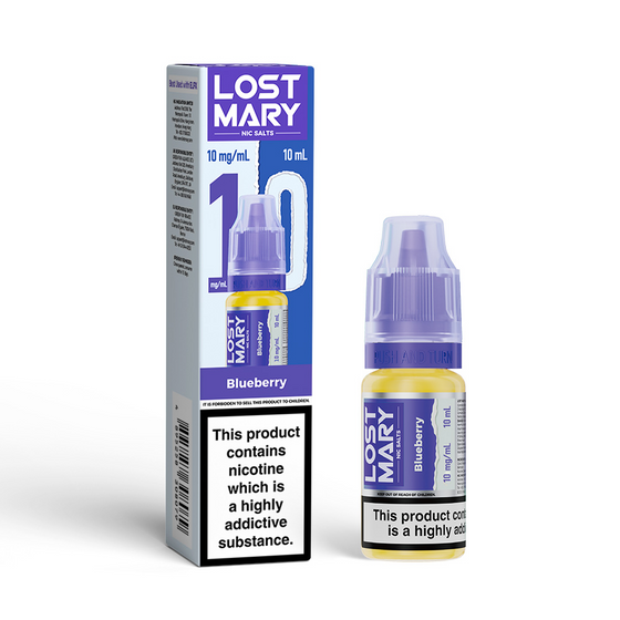 wholesale price LOST MARY Nic Salts E-Liquids 10ml Strength: 1% Nic ENG | Flavor: Blueberry