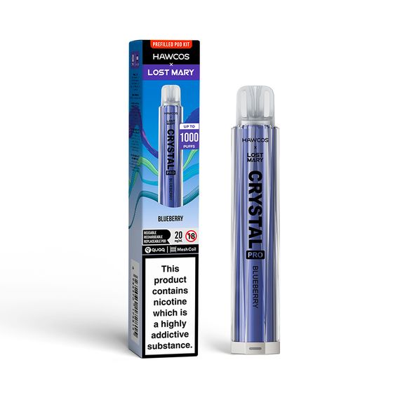 HAWCOS × LOST MARY Crystal Pro KIT (UK) 1PC Flavor: Blueberry | Strength: 2% Nic ENG cheap