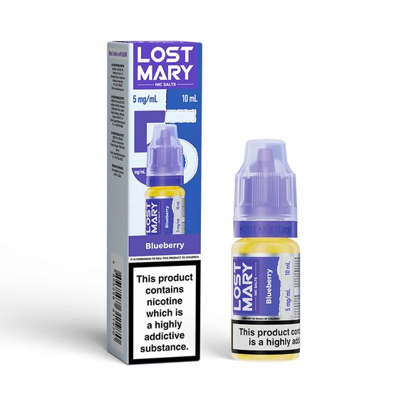UK shop LOST MARY Nic Salts E-Liquids 10ml Strength: 0.5% Nic ENG | Flavor: Blueberry