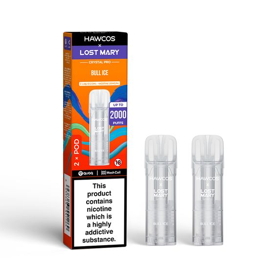 UK store HAWCOS × LOST MARY Crystal Pro Prefilled Pod 2ML × 2 (UK) 1PC