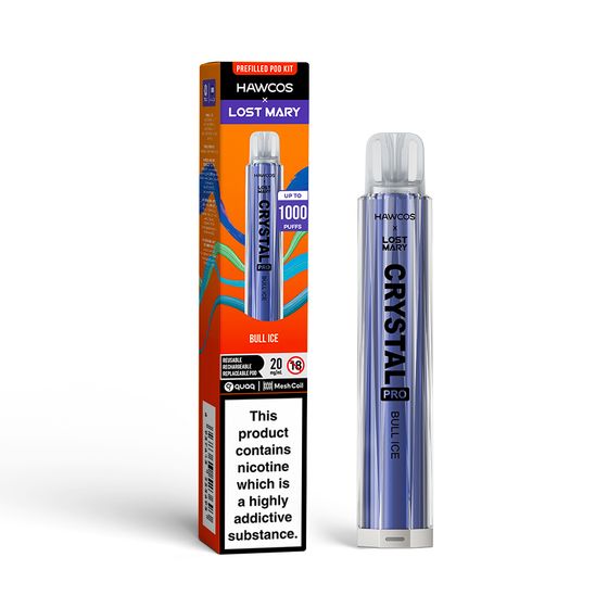 HAWCOS × LOST MARY Crystal Pro KIT (UK) 1PC Flavor: bull ice | Strength: 2% Nic ENG UK supplier