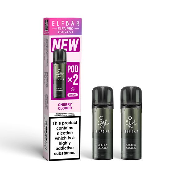 UK shop [NEW] ELFBAR ELFA PRO V2 Prefilled Pod×2 (UK) Flavor: Cherry Cloudd