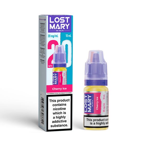 LOST MARY Nic Salts E-Liquids 10ml Strength: 2% Nic ENG | Flavor: Cherry Ice cheap