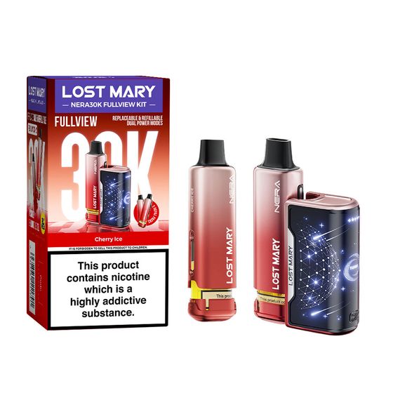 LOST MARY NERA30K FULLVIEW Refillable Pod Kit (UK) 1PC Strength: 2% Nic ENG | Flavor: Cherry Ice for wholesale