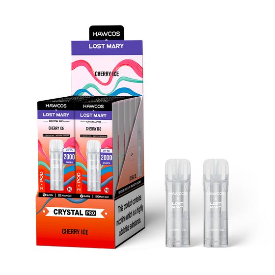 UK store HAWCOS × LOST MARY Crystal Pro Prefilled Pod 2ML × 2 (UK) 1PC