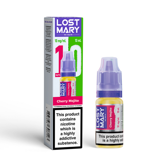 LOST MARY Nic Salts E-Liquids 10ml Strength: 1% Nic ENG | Flavor: Cherry Mojito cheap