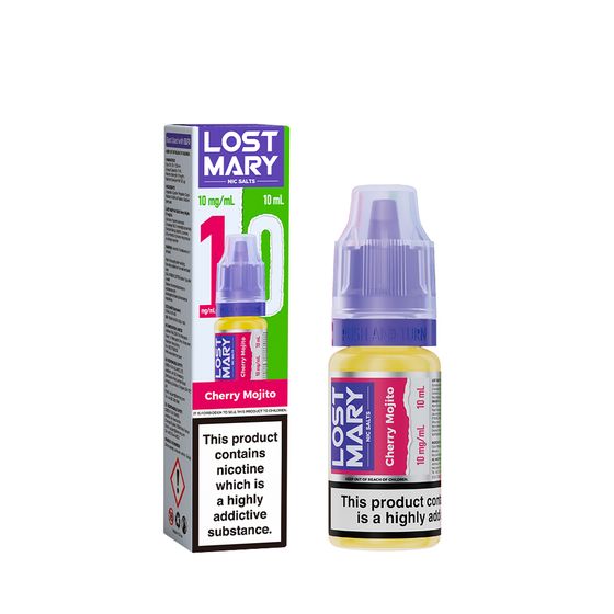 LOST MARY Nic Salts E-Liquids 10ml Strength: 1% Nic ENG | Flavor: Cherry Mojito authentic
