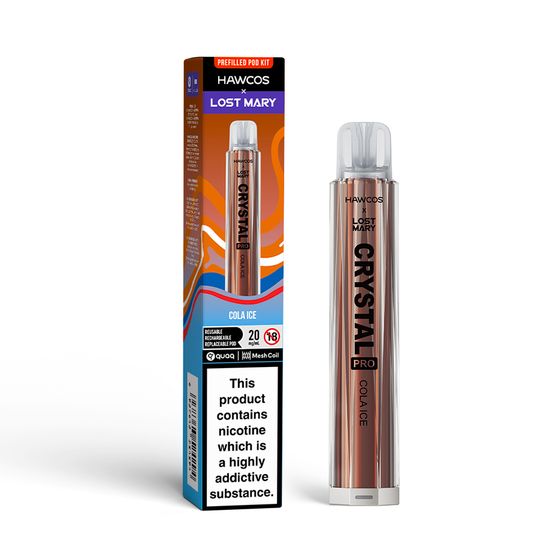 wholesale price HAWCOS × LOST MARY Crystal Pro KIT (UK) 1PC Flavor: Cola Ice | Strength: 2% Nic ENG