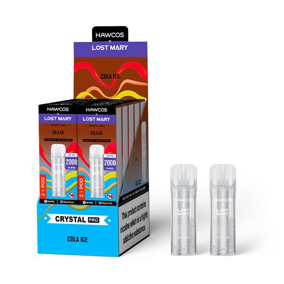 for wholesale HAWCOS × LOST MARY Crystal Pro Prefilled Pod 2ML × 2 (UK) 1PC