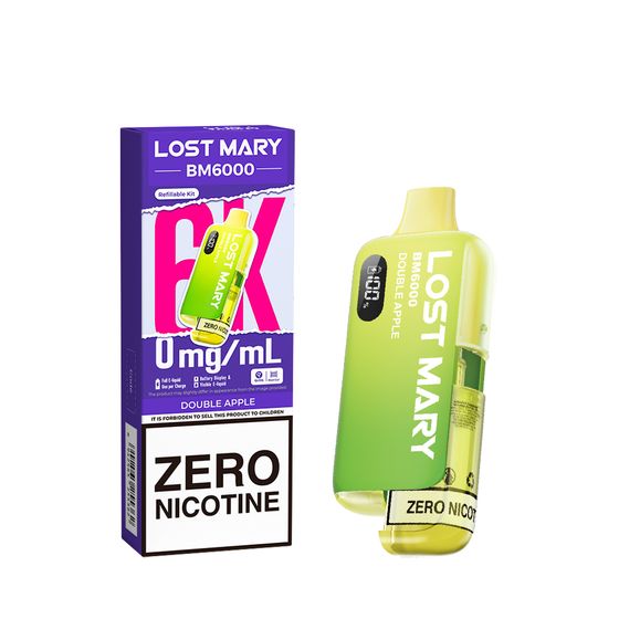LOST MARY BM6000 Refillable Pod Kit-1% & 0% Nic Flavor: Double Apple | Strength: 1% wholesale price
