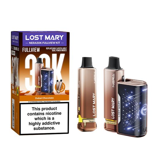LOST MARY NERA30K FULLVIEW Refillable Pod Kit (UK) 1PC Strength: 2% Nic ENG | Flavor: Dubai Chocolate cheap