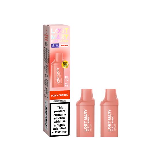 [NEW] LOST MARY BM600 Prefilled Pod × 2 Strength: 2% Nic ENG | Flavor: Fizzy Cherry UK shop