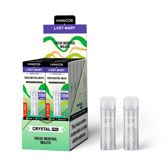 wholesale price HAWCOS × LOST MARY Crystal Pro Prefilled Pod 2ML × 2 (UK) 1PC