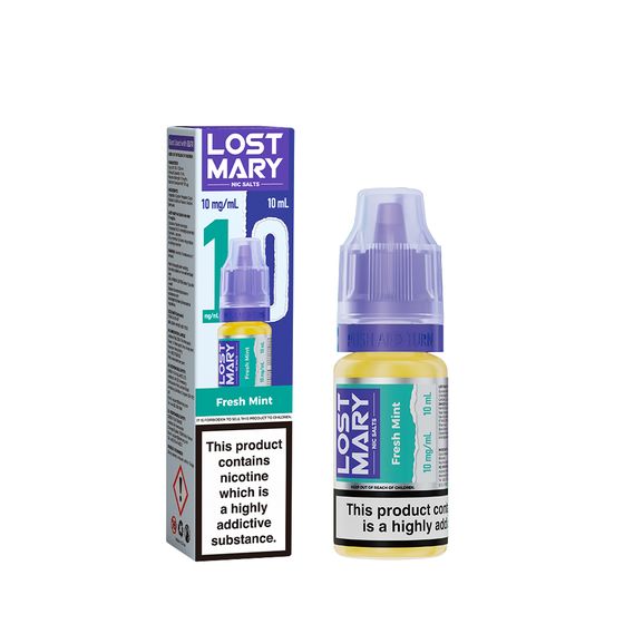 LOST MARY Nic Salts E-Liquids 10ml Strength: 1% Nic ENG | Flavor: Fresh Mint UK wholesale