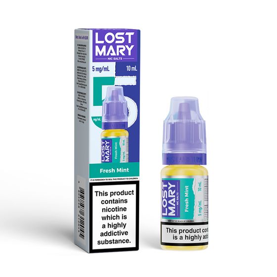 LOST MARY Nic Salts E-Liquids 10ml Strength: 0.5% Nic ENG | Flavor: Fresh Mint for wholesale