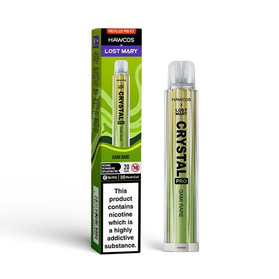 HAWCOS × LOST MARY Crystal Pro KIT (UK) 1PC Flavor: Gami Rare | Strength: 2% Nic ENG UK wholesale
