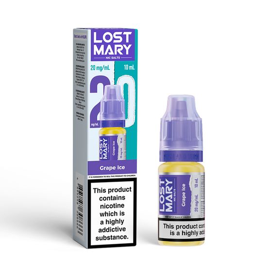 wholesale price LOST MARY Nic Salts E-Liquids 10ml Strength: 2% Nic ENG | Flavor: Grape Ice