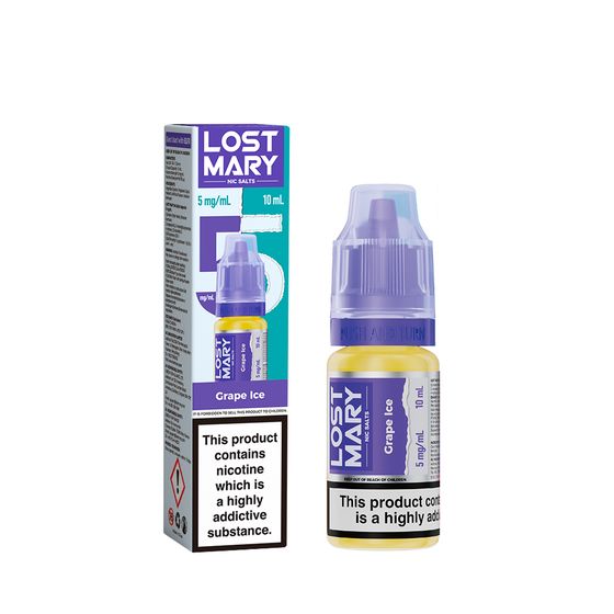 LOST MARY Nic Salts E-Liquids 10ml Strength: 0.5% Nic ENG | Flavor: Grape Ice UK store