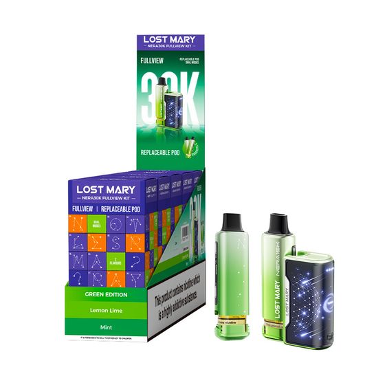 UK supplier LOST MARY NERA30K FULLVIEW Refillable Pod Kit (UK) 1PC (Star Gazer Edition)