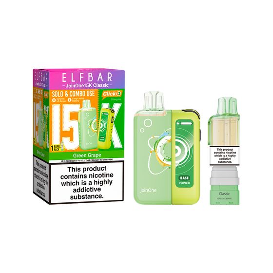 [CN] ELFBAR JoinOne 15K Classic Refillable Kit Flavor: Green Apple cheap