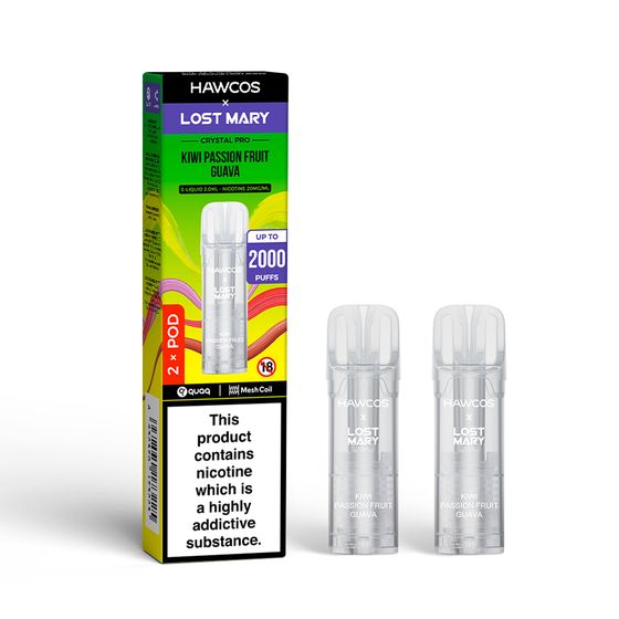 HAWCOS × LOST MARY Crystal Pro Prefilled Pod 2ML × 2 (UK) 1PC wholesale price