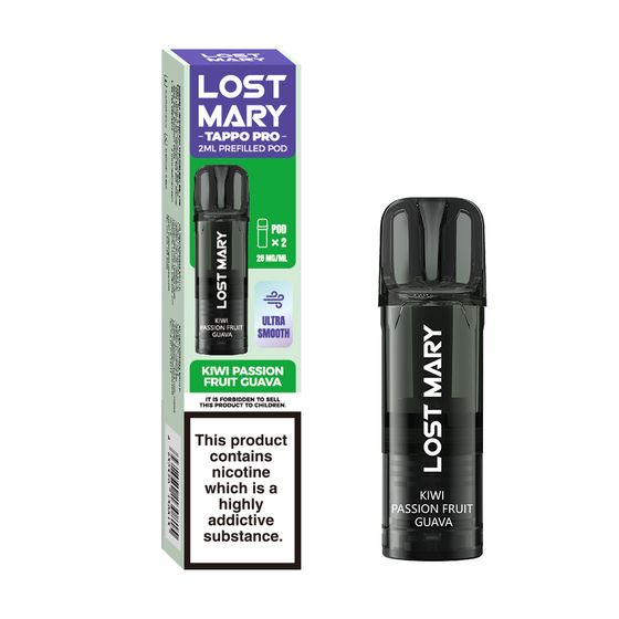 LOST MARY TAPPO PRO 2ML Prefilled Pod × 2 Flavor: Kiwi Passion Fruit Guava UK shop