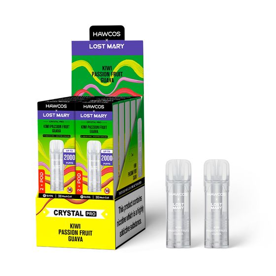 HAWCOS × LOST MARY Crystal Pro Prefilled Pod 2ML × 2 (UK) 1PC UK shop