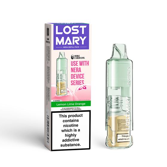 LOST MARY NERA PUREVIEW Refill Pack Flavor: Lemon Lime Orange UK store
