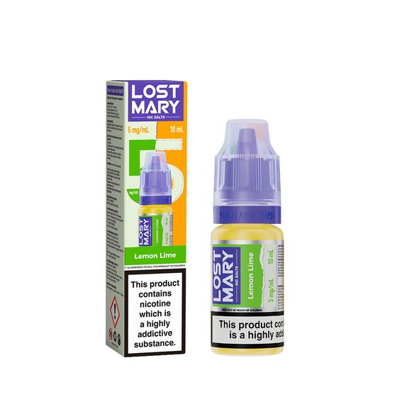 UK store LOST MARY Nic Salts E-Liquids 10ml Strength: 0.5% Nic ENG | Flavor: Lemon Lime